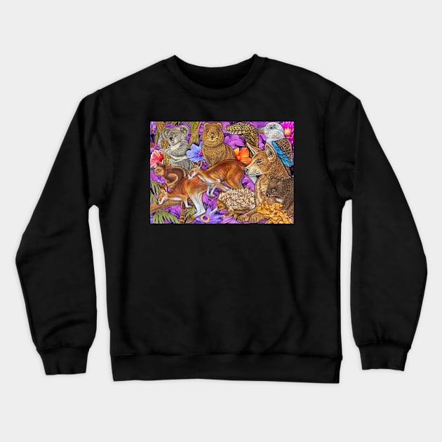 Australian Wildlife Crewneck Sweatshirt by Tim Jeffs Art